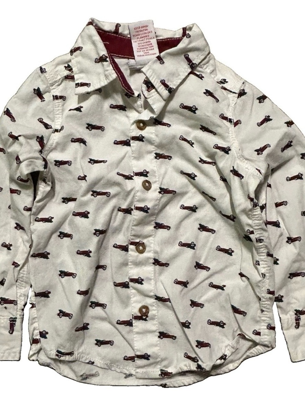 Toddler Boy Tommy Bahama White Button Up Shirt Christmas Size 2T